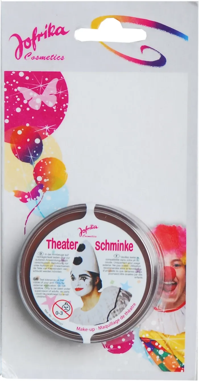 Maquillage de théâtre brun marron, pour carnaval, soirée, etc.