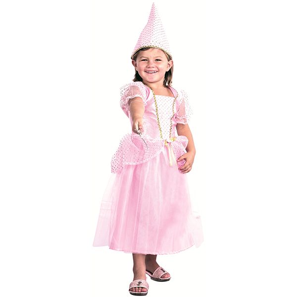 Déguisement Costume de princesse rose, 2 à 4 ans, pour carnaval, anniversaire, etc.