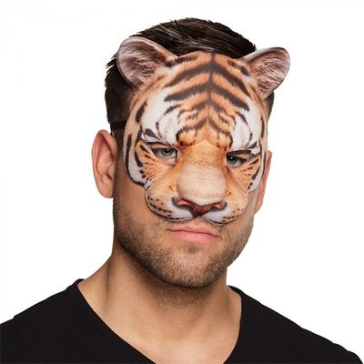 Demi-masque de tigre, pour carnaval, soirée déguisée, etc.