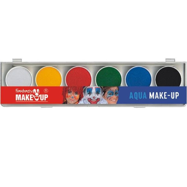 Maquillage de carnaval, aqua make up 6 couleurs, pour le visage, carnaval, soirée, etc.