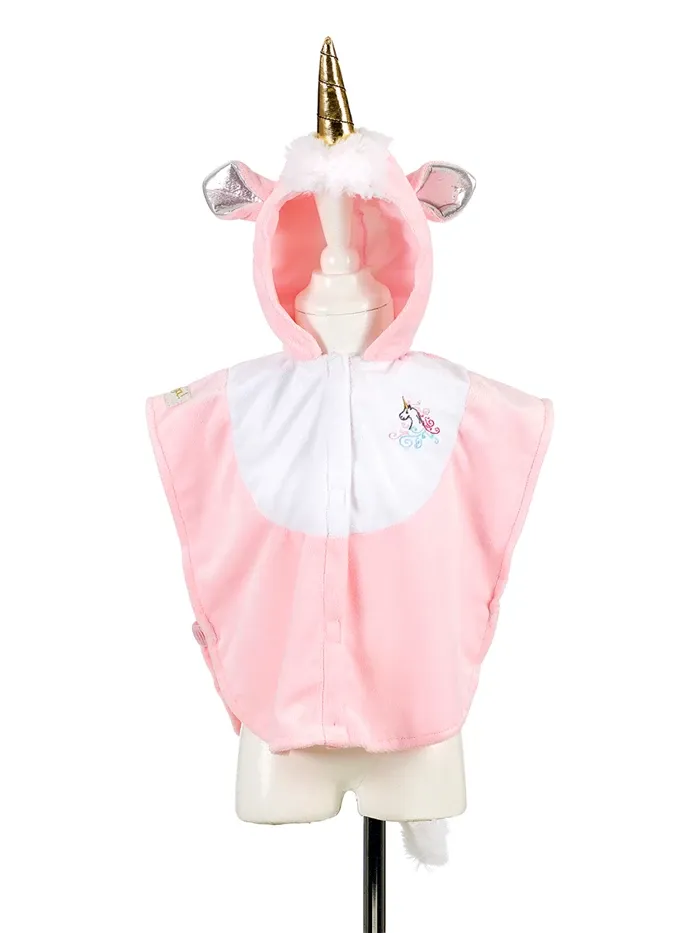 Costume Cape rose Licorne 92 cm, en peluche, pour carnaval, soirée déguisée, anniversaire, etc.