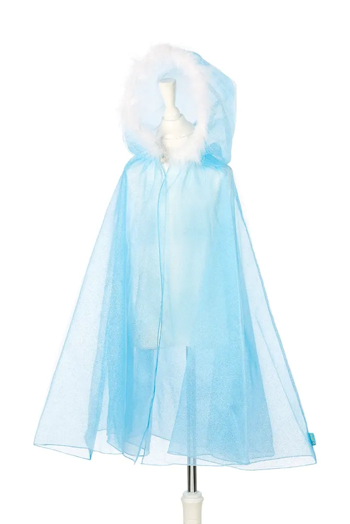 Costume Cape Princesse des Neiges bleue, 110-122 cm, pour carnaval, soirée déguisée, anniversaire, etc.