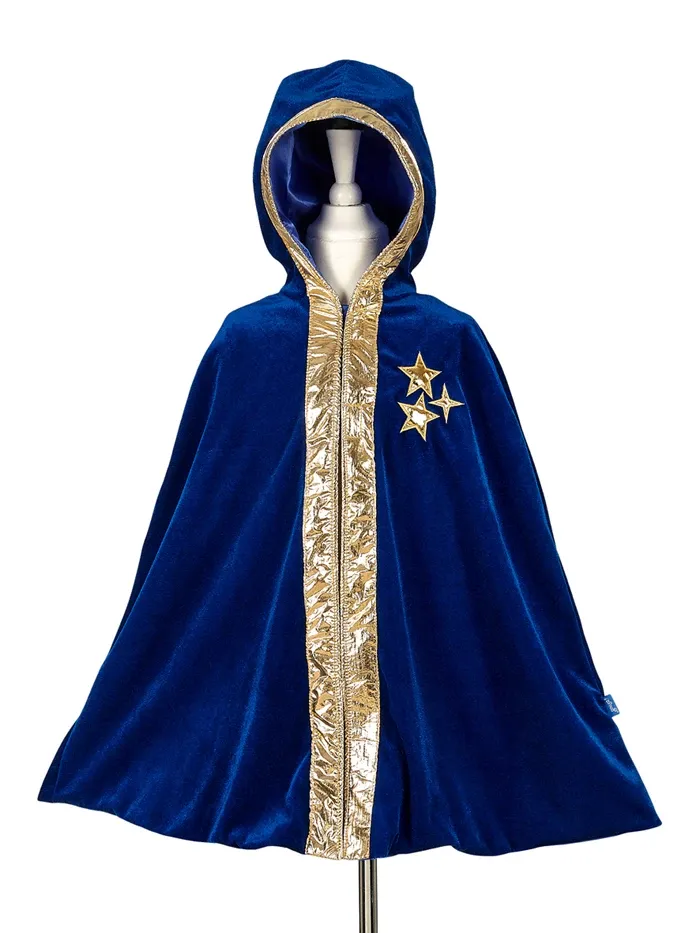 Costume cape de Magicien Wilfried, 104-128 cm, pour carnaval, soirée déguisée, anniversaire, etc.