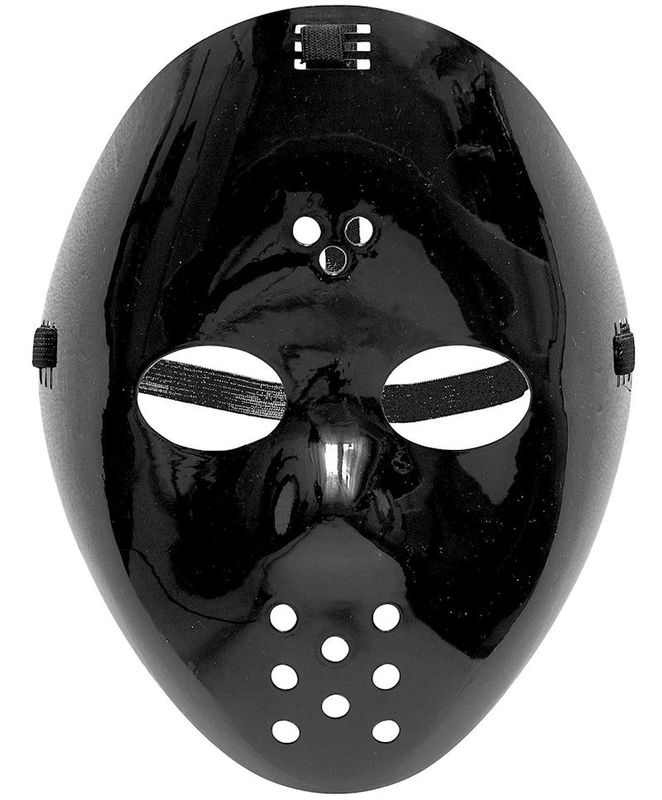 Masque de hockey noir, pour carnaval, anniversaire, soirée déguisée, Halloween