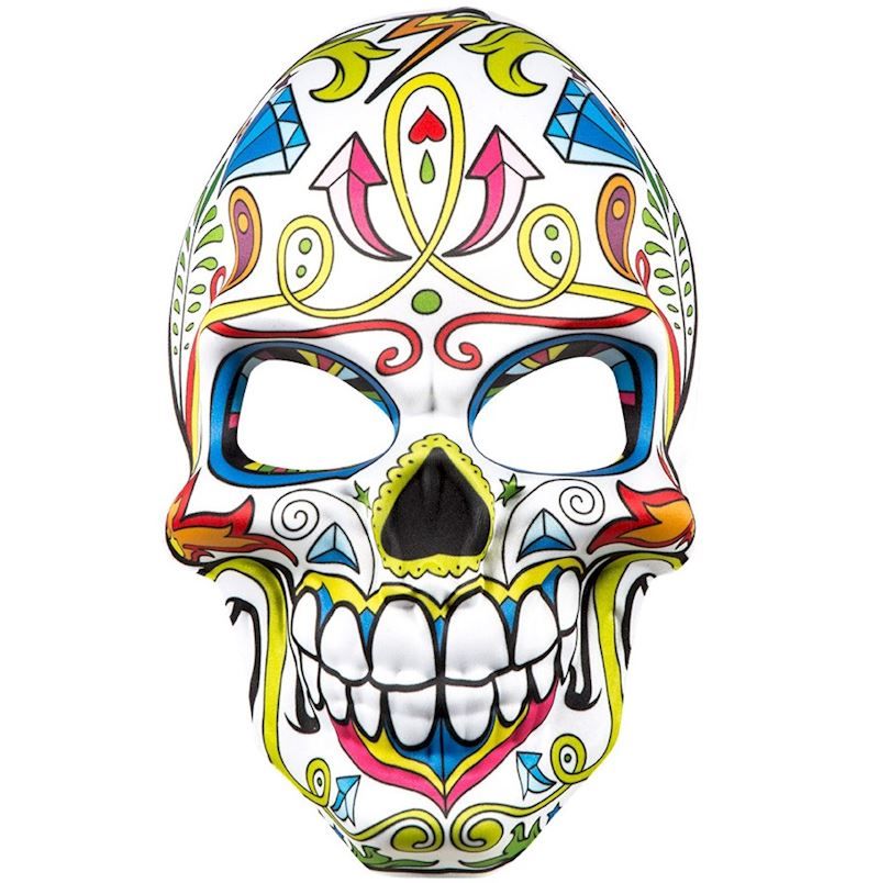 Masque de mort en tissu, dia los Muertos, pour carnaval, anniversaire, soirée déguisée, etc.
