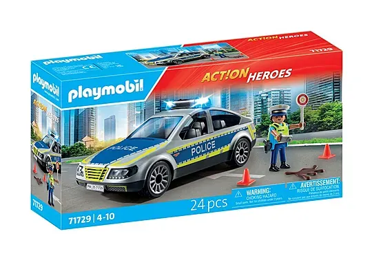 Playmobil voiture de police avec sirène et gyrophare