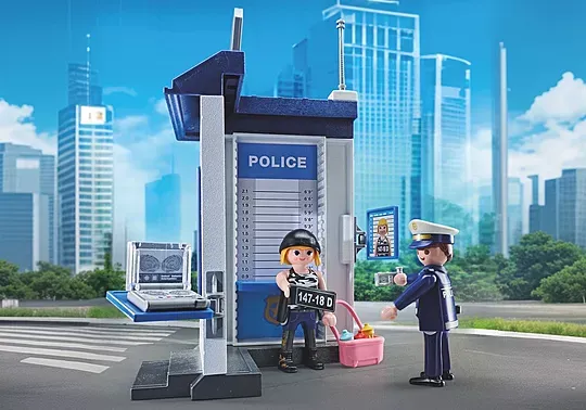 Playmobil Salle d&#39;interrogatoire de police, relevé d&#39;empreintes