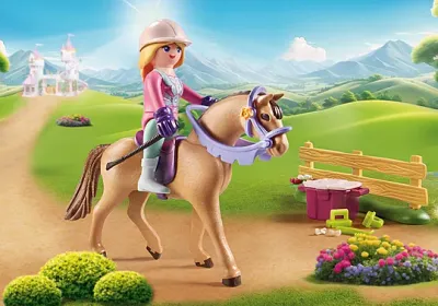 Playmobil Princesse cavalière avec son cheval et ses accessoires