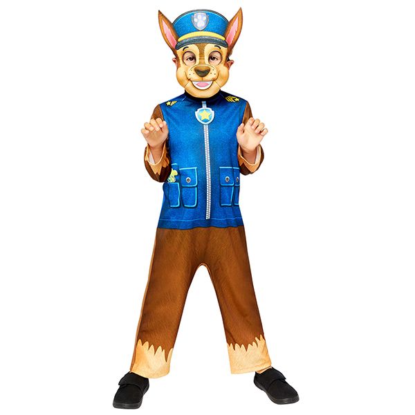 Set costume combinaison Paw Patrol Pat Patrouille Chase 4-6 ans (110cm), pour carnaval, déguisement, anniversaire