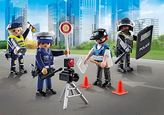 Playmobil Set métiers de la police, 4 policiers différents