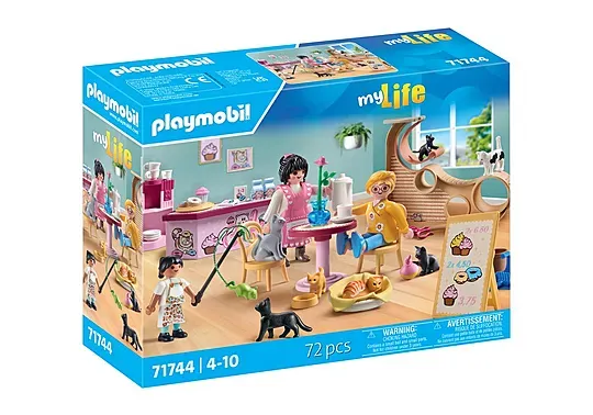 Playmobil Bar à chats avec 6 chats et 3 personnages