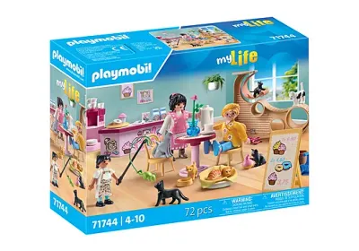 Playmobil Bar à chats avec 6 chats et 3 personnages