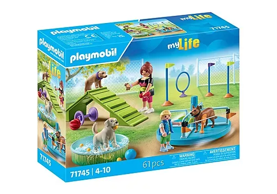 Playmobil Aire de jeux pour chiens, enfant et éducatrice