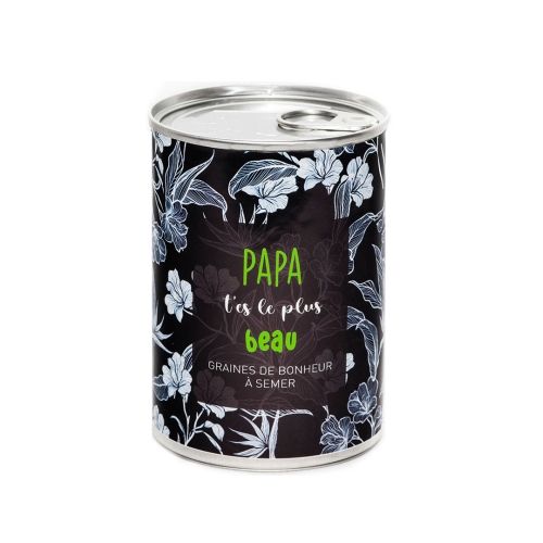 Mauvaises Graines - Kit de Plantes à Semer en Boîte - Cadeau d&#39;anniversaire Cadeau Original Amis Famille Fêtes - Ultra Simple à Utiliser - 100% Fabriqué en France &quot;Papa T&#39;es le plus beau&quot;