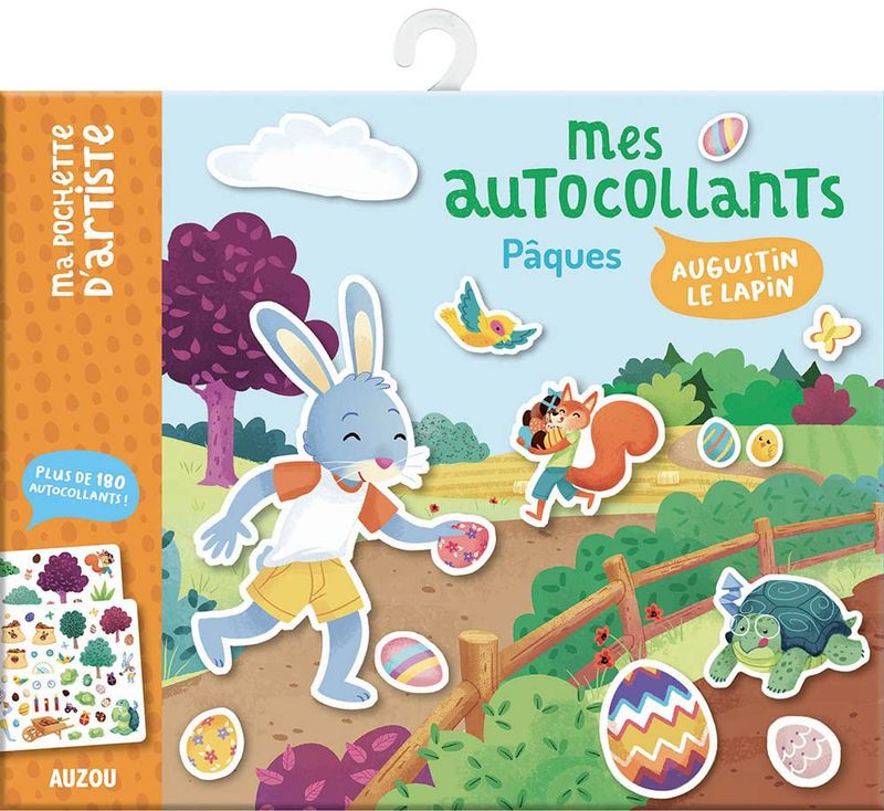 Mes autocollants pâques - augustin le lapin