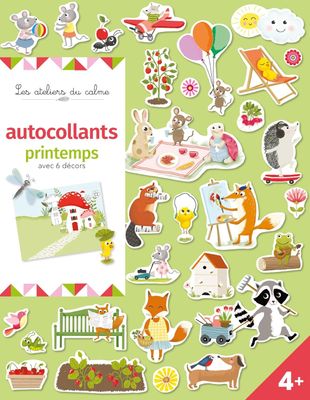 Autocollants Printemps - Avec 6 décors Feuillets mobiles