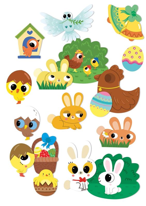 Gommettes pour les petites mains: P'tits lapins et p'tits poussins - Dès 18 mois
