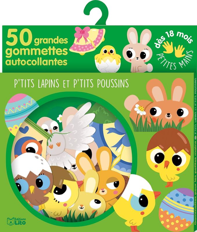 Gommettes pour les petites mains: P'tits lapins et p'tits poussins - Dès 18 mois