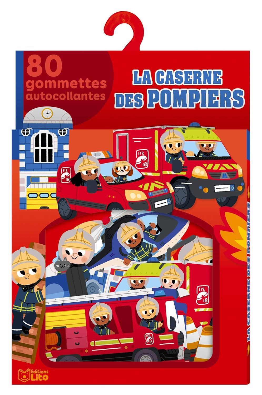 La caserne des pompiers: 80 gommettes autocollantes
