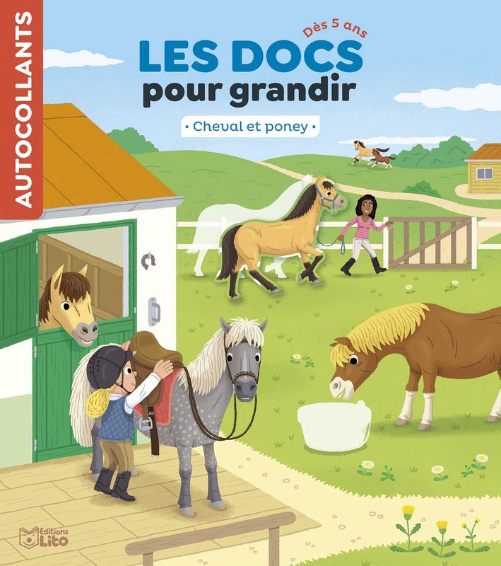Les Docs pour grandir - Cheval et poney - Dès 5 ans, avec autocollants