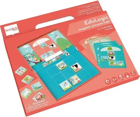 Scratch Edulogic jeu magnétique de  logique, princesse et licornes