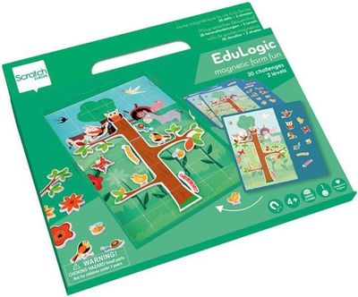 Scratch Jeu éducatif magnétique Ferme, 1 Joueur, pour Enfants à partir de 4 Ans