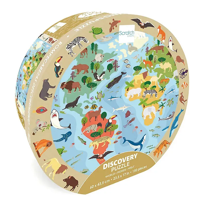 Scratch puzzle découverte du monde, les animaux 150 pièces
