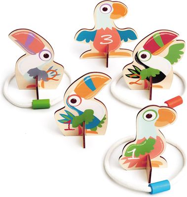 Scratch  Jeu de Lancer d&#39;anneaux Toucan Amusant, en bois,  pour Enfants à partir de 3 ans