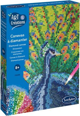 Sentosphère Canevas à diamanter Paon, art créations
