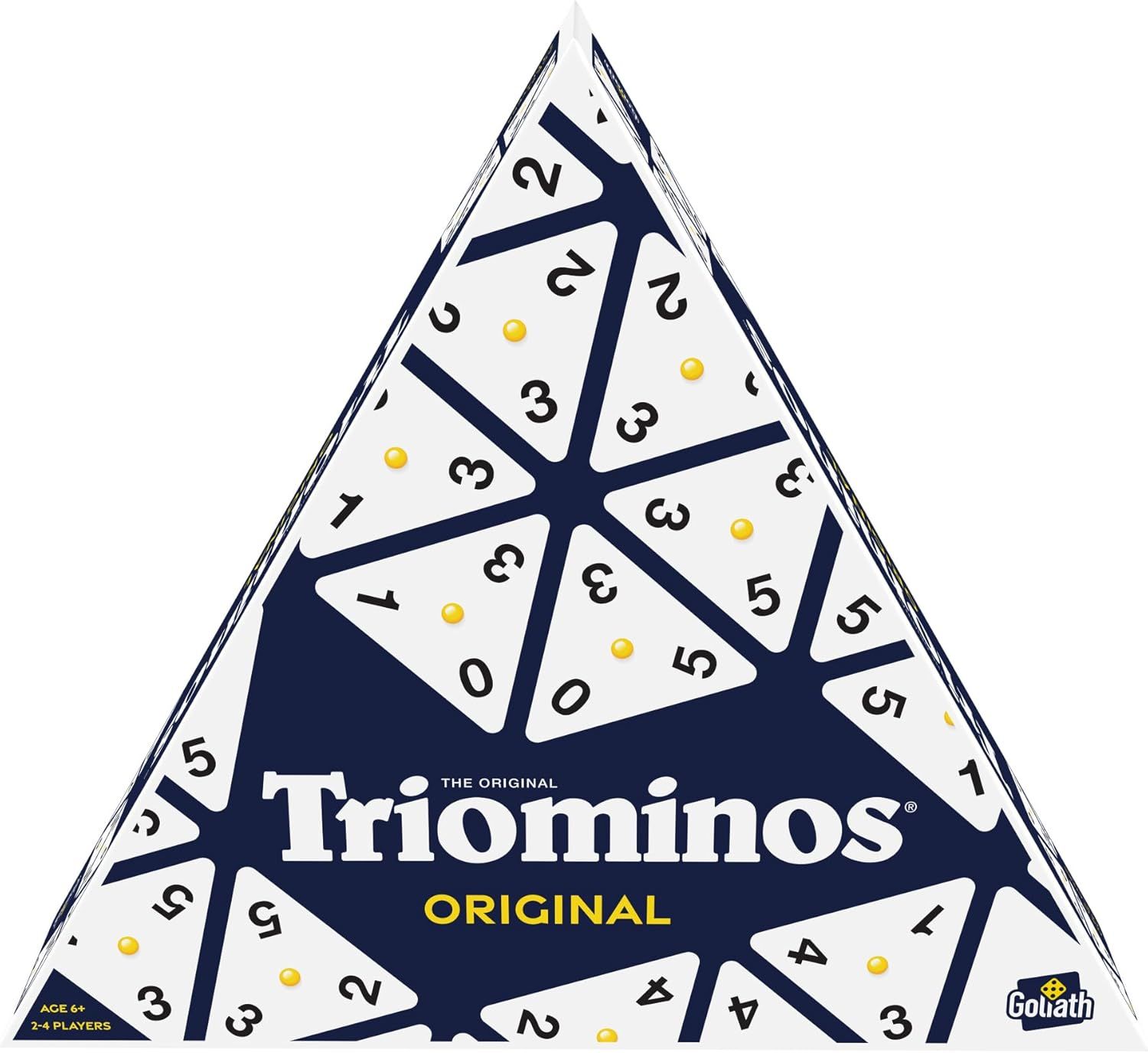 TRIOMINOS Original - Jeu de Société Famille et Enfants dès 6 Ans - Nouvelle Edition - Jeu de Stratégie et de Réflexion - Dominos Triangulaires - un Classique depuis 50 ans - 2 à 4 joueurs - 30 min
