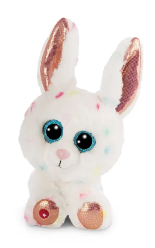NICI Doudou-Peluche GLUBSCHIS lapin Spotties 15cm, avec des grands yeux scintillants