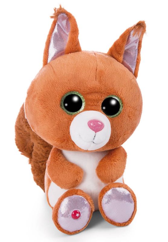 NICI L’Originale – Glubschis  Grands Yeux Scintillants – Peluches Doudou, écureuil Squibble 15 cm