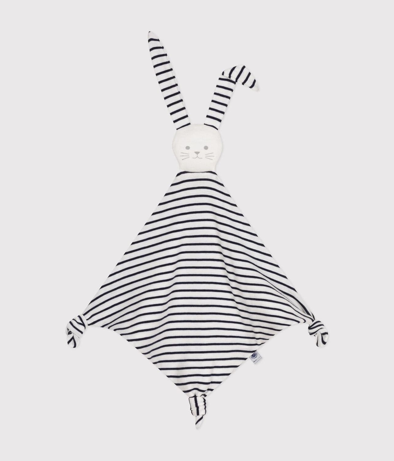 Petit Bateau Doudou lapin marinière en coton