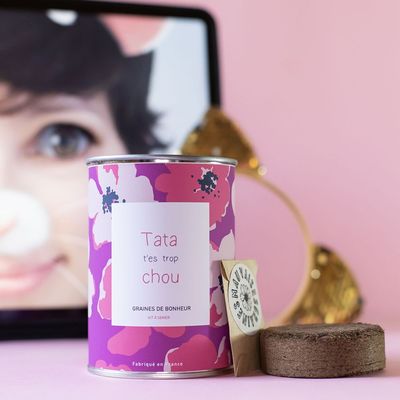 Kit graines à semer &quot;Tata t&#39;es trop chou&quot;