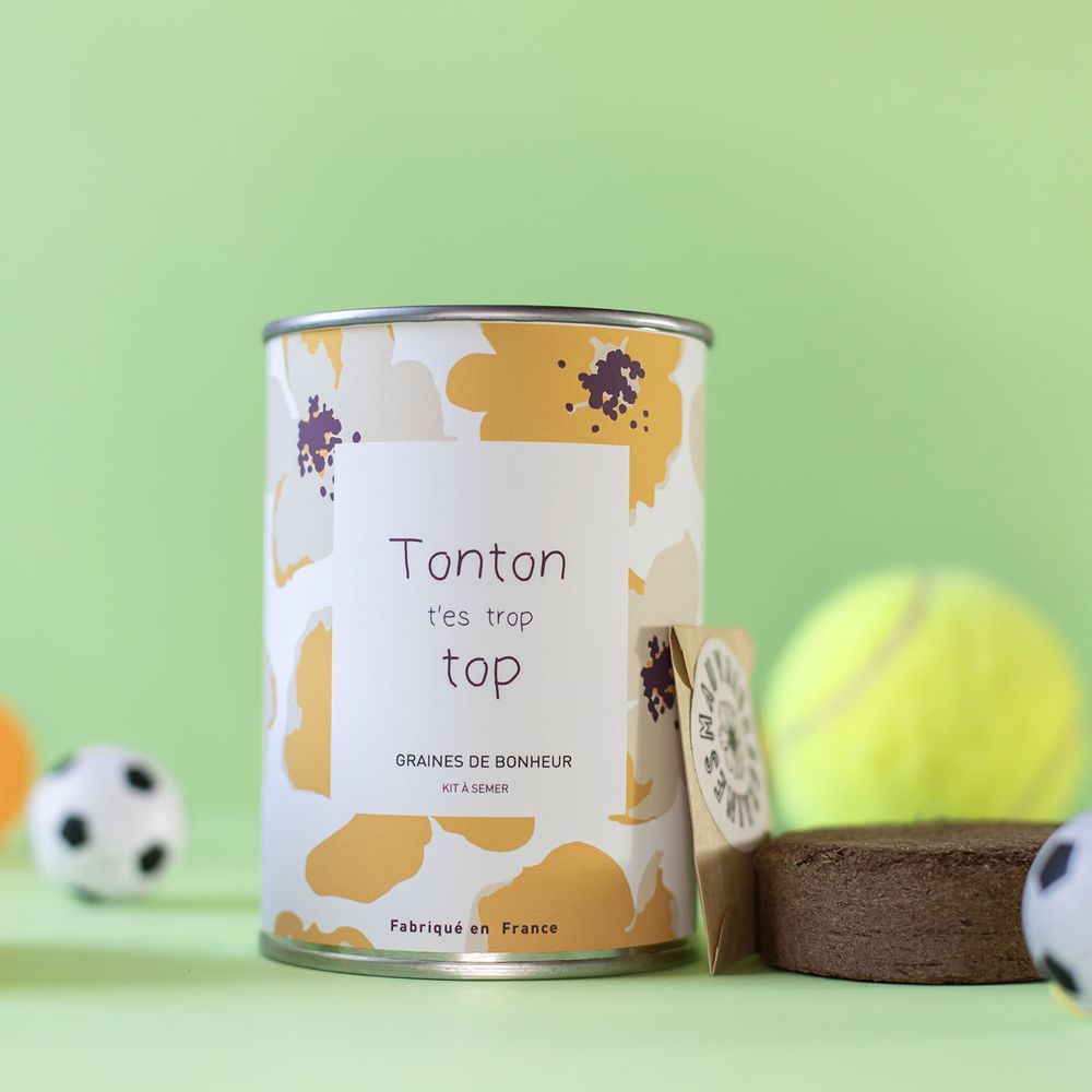 Kit graines à semer &quot;Tonton t&#39;est trop top&quot;