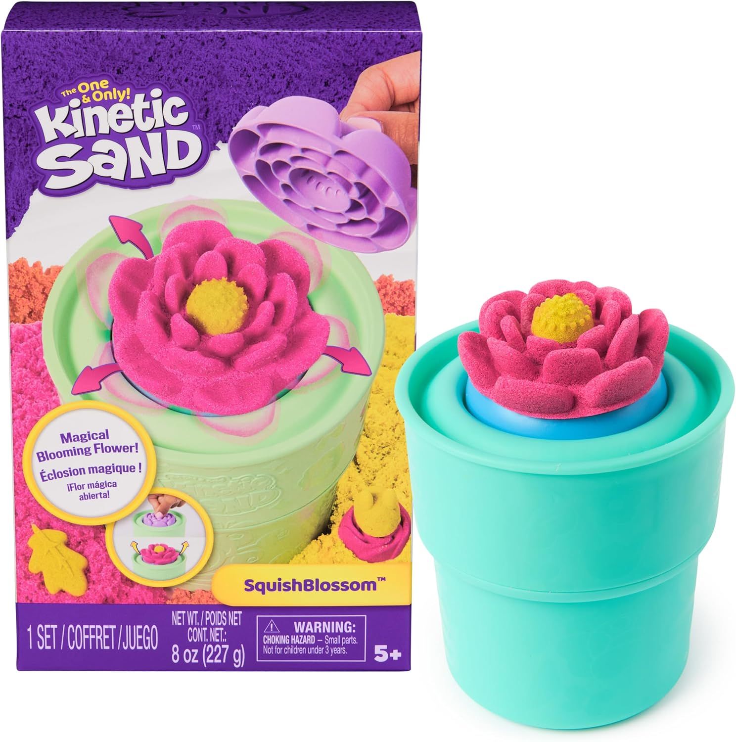 Kinetic S. Squish Blossom 227 g sable coloré, fabrique ta fleur