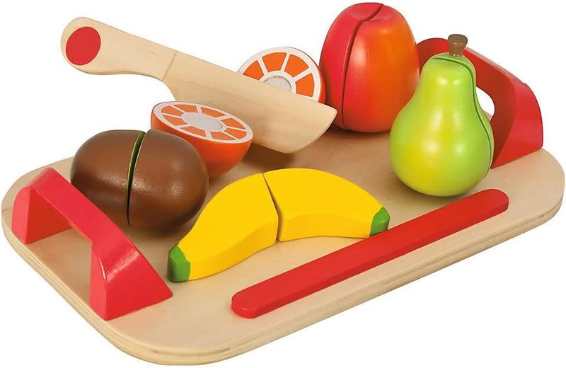 Eichhorn - Plateau de Fruits en Bois - Coffret - Fruits à Découper - Jouet Enfant - Dès 2 Ans