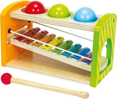 Eichhorn- Couleur,  Xylophone/Banc de martelage Set 5 pièces avec balles en bois