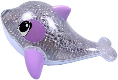 ABC Dauphin Scintillant, avec Fonction Lumineuse Arc-en-Ciel Magique, Jouet de Baignoire, 14 cm, à partir de 12 Mois