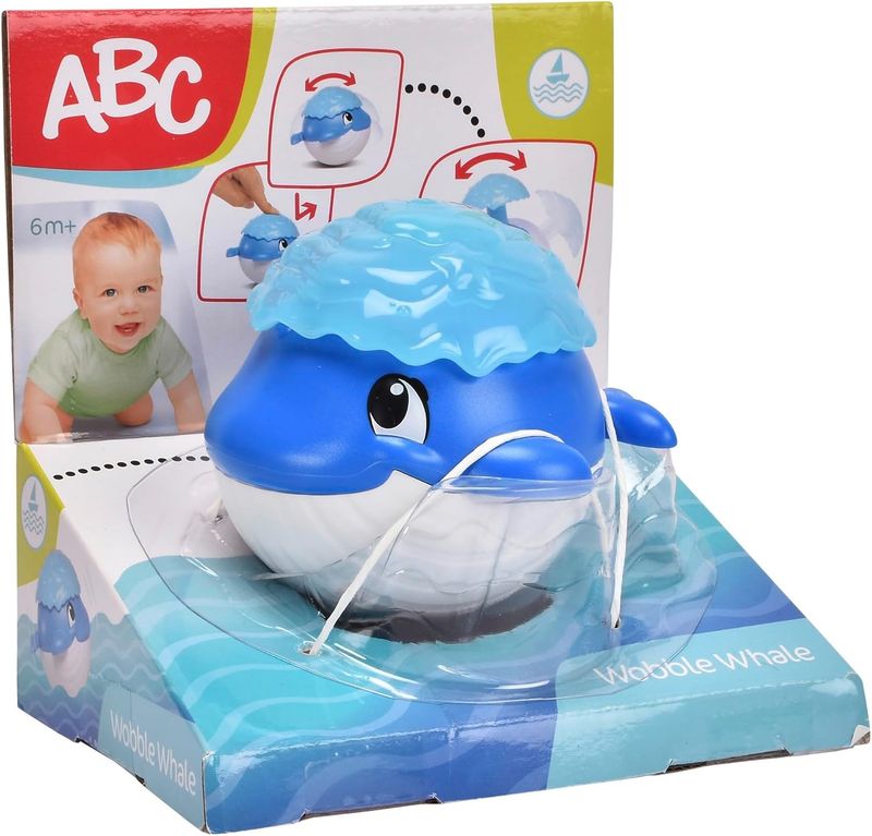 Baleine Mobile ABC avec Fontaine à Eau Extensible pour différentes Vitesses de vacillement, étanche, également pour la Baignoire, 11 cm, à partir de 6 Mois