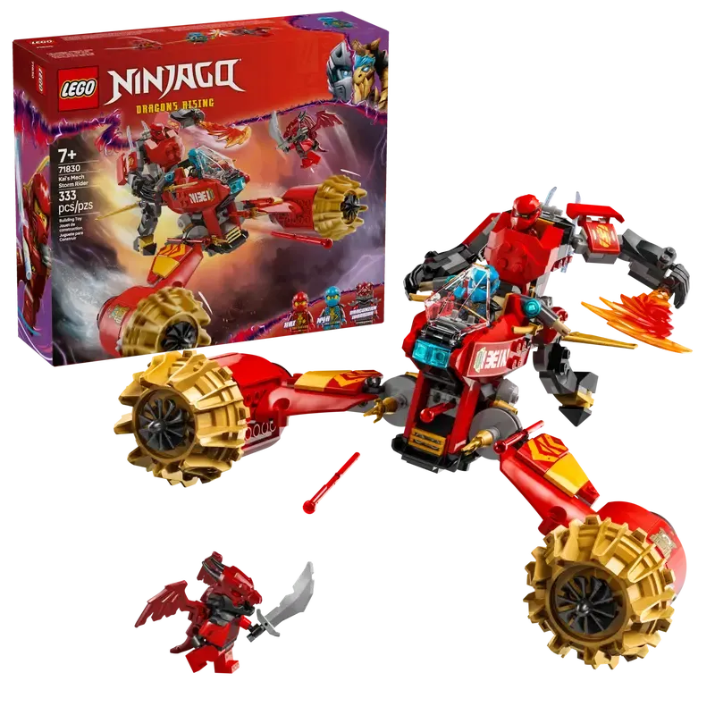 Lego Ninjago La moto tempête du robot de Kai