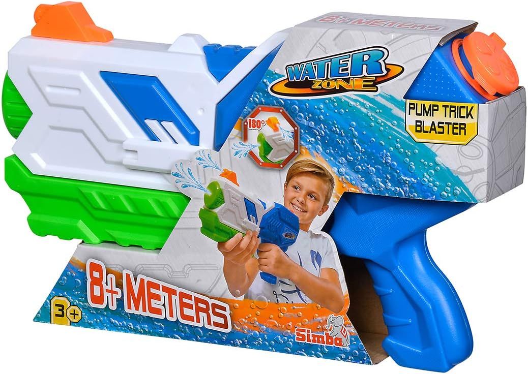 Pistolet à Eau – Embout Rotatif à 180 ° – Double Jet – Mécanisme de Pompe – Volume du réservoir : 750 ML – Portée : 8 m