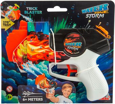 Waterzone Storm Trick Blaster, pistolet à eau,  imprimé en couleur, mécanisme d&#39;extraction, ouverture pivotante à 270 °, double jet, volume du réservoir : 150 ml, portée : 6 m, 20 cm