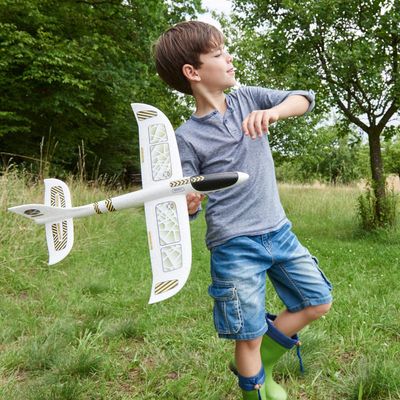 HABA - Terra Kids-Planeur en styromousse Solide et de Qualité - Avion à Assembler pour Enfant - Jouet d&#39;extérieur - 5 Ans et Plus