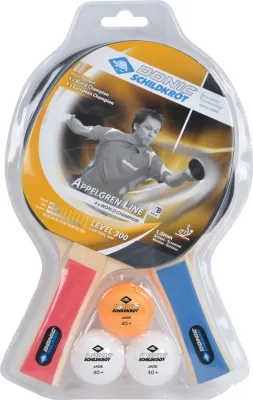 Tennis de table set 300 Applegren Line, 2 raquettes, 3 balles Jade 40 mm, ping-pong