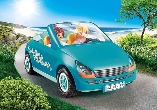Playmobil Voiture Cabriolet et jeunes filles avec perche à selfie, Promo-Pack!