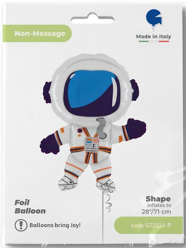 Ballon aluminium géant astronaute qui salue,  dimension  71 cm, pour anniversaire
