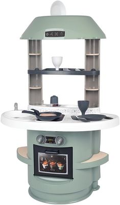 Smoby - Cuisine Nova - Jouet d&#39;Imitation pour Enfant - 13 Accessoires - Couleurs Douces - A Partir de 18 Mois - Fabrication Française