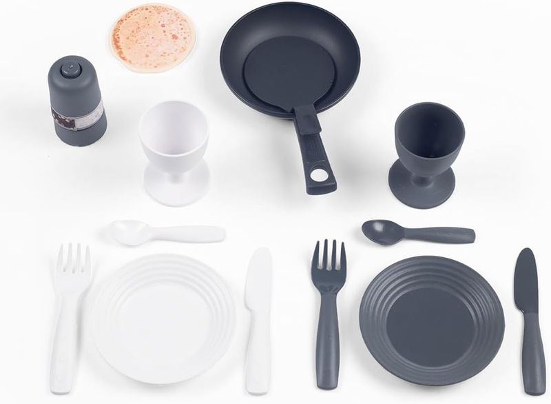 Smoby - Cuisine Nova - Jouet d'Imitation pour Enfant - 13 Accessoires - Couleurs Douces - A Partir de 18 Mois - Fabrication Française