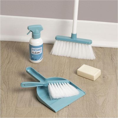 Smoby - Set Ménage XL - 6 Accessoires - Balai, Balayette, Pelle, Savon, Flacon Spray, Raclette - A Partir de 3 Ans